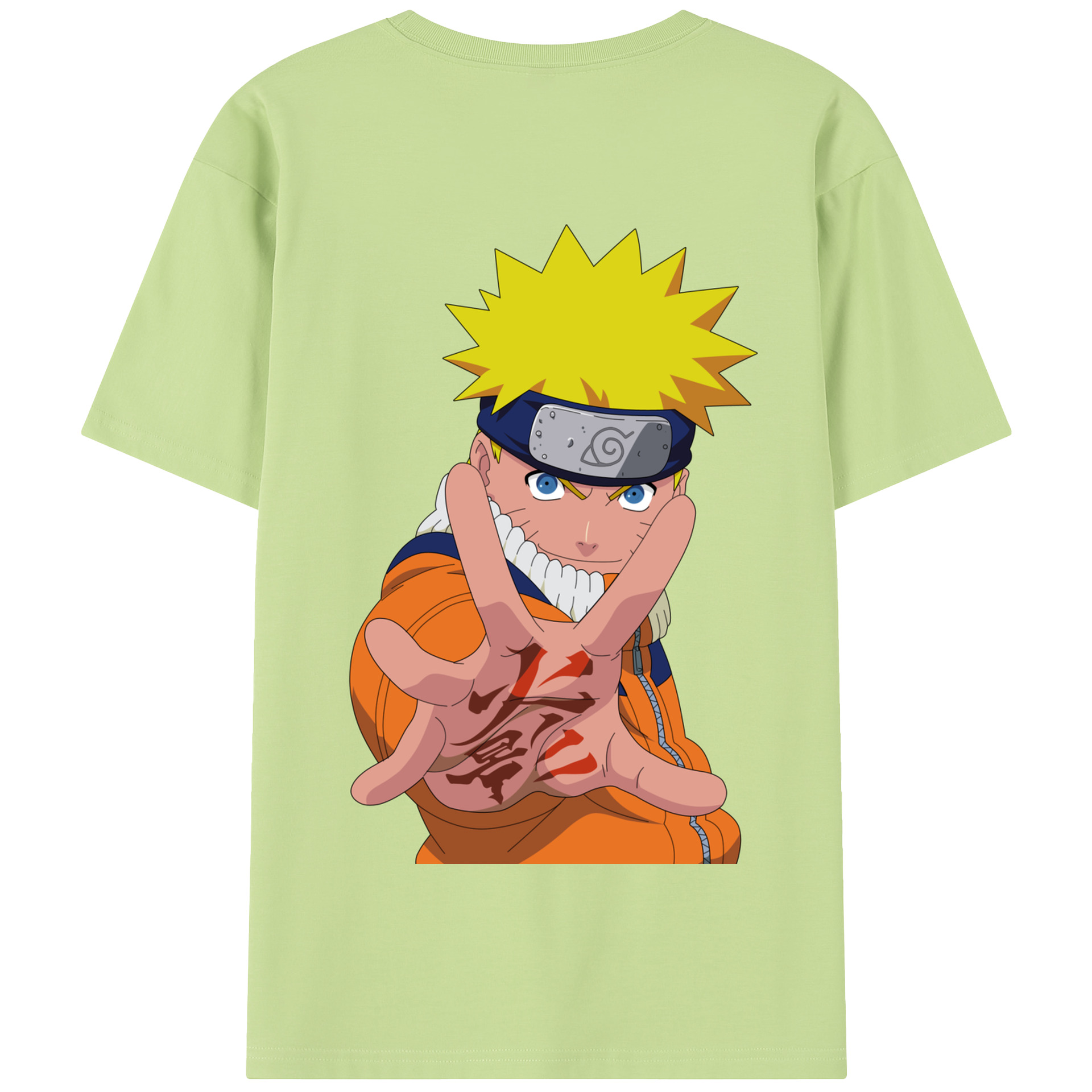 （画像用） NARUTO -ナルト- うずまき ナルト Uzumaki Naruto 綿100％半袖Tシャツ（背面プリント）